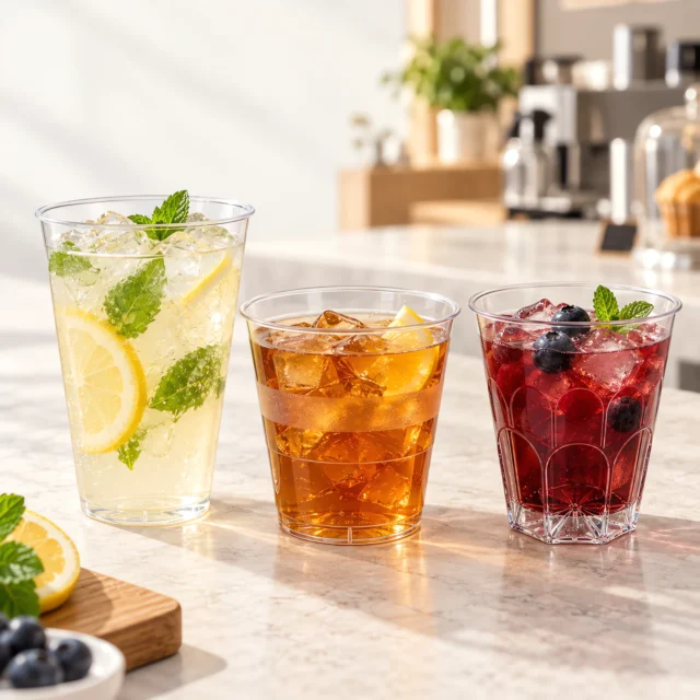 Clear cold-drink cups cold-drink service
