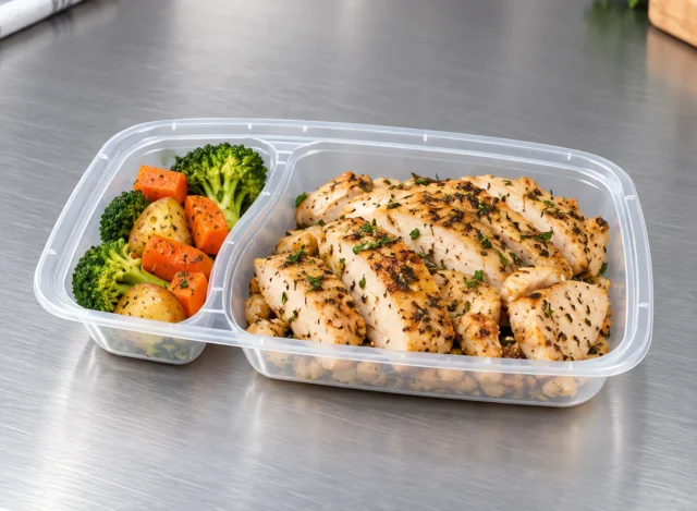 Two-compartment boxes · 6828 A food application