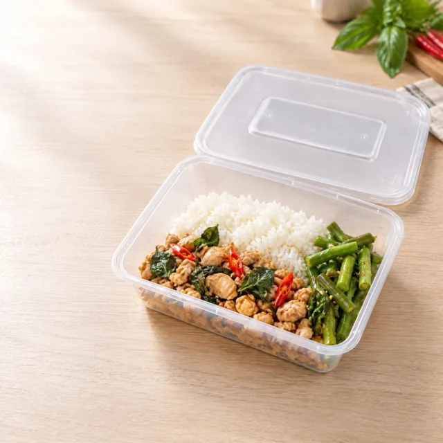 Standard rectangular containers food application