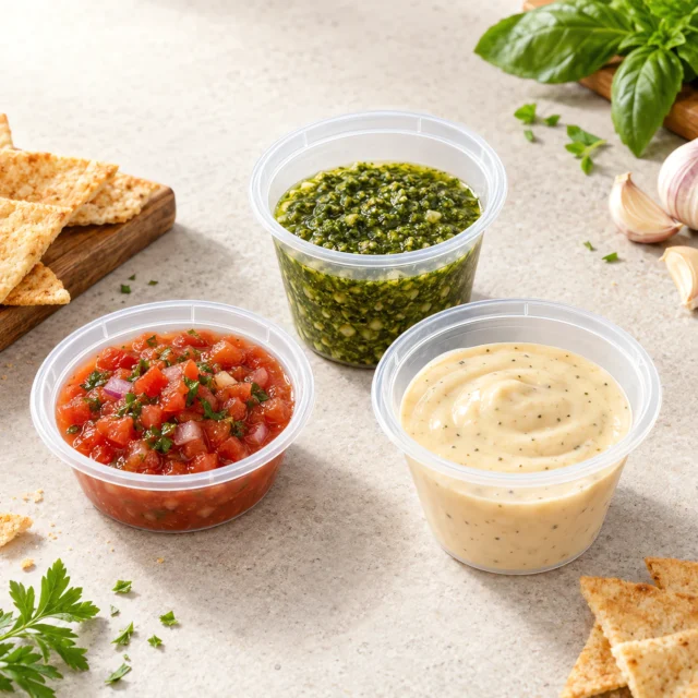 Sauce & portion cups food application