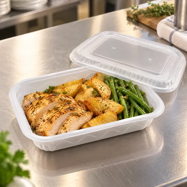 US rectangular meal container